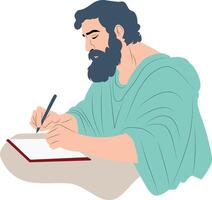 Plotinus portrait hand drawn vector