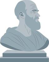 Plotinus thinking and writing vector