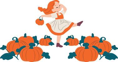 Pumpkin Patch Prance A light playful dance in a pumpkin patch vector