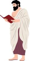 Apollonius of Tyana reading statue vector