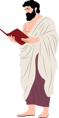 Apollonius of Tyana reading statue