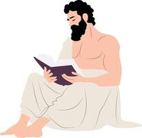 Praxiphanes reading book vector