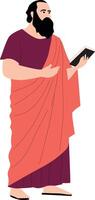 Xenophanes lecturing hand drawn vector