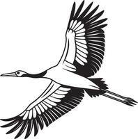 a black and white drawing of a crane vector