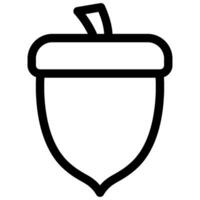 acorn nut icon vector