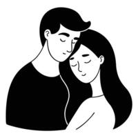 Creative couple silhouette highlighting love and unity vector