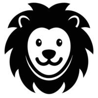 Artistic representation of a lion silhouette. vector