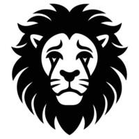 Minimalist lion silhouette design for icons. vector