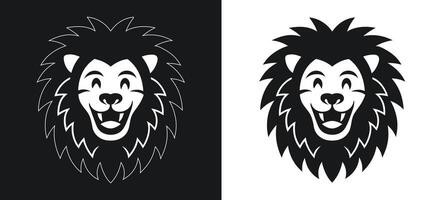 Flat-design lion silhouette for logos. vector