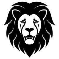 Silhouette of a lion in an iconic illustration vector