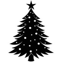 Modern Christmas tree silhouette design for projects vector