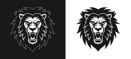 Abstract lion silhouette illustration for modern design. vector
