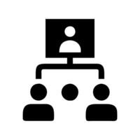 Meeting room icon isolated on white background or Conference icon vector