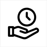 hand holding clock icon or Time in Hand icon vector