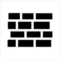 Brick wall icon or Seamless pattern of bricklaying vector