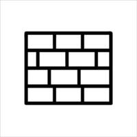 Brick wall icon or Seamless pattern of bricklaying vector