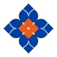 traditional geometric pattern icon symbol for decoration flat design vector
