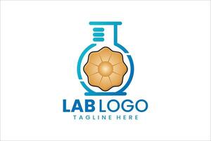 Innovative lab and bakery logo design for unique culinary branding and sweet identity vector