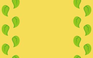 Yellow earth day background, leaf pattern with empty space for text. Template for banner, poster, social media vector
