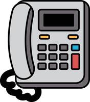 A cartoon phone with a red button on the right vector