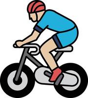 A man is riding a bicycle vector
