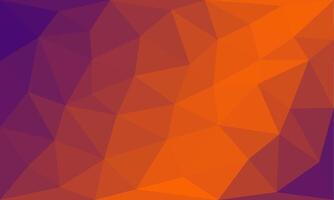 Purple and orange mosaic background texture. irregular pattern of geometric triangle shape vector