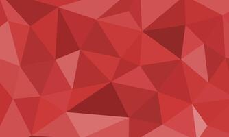 Abstract irregular polygon background in red cherry color. triangle pattern design vector
