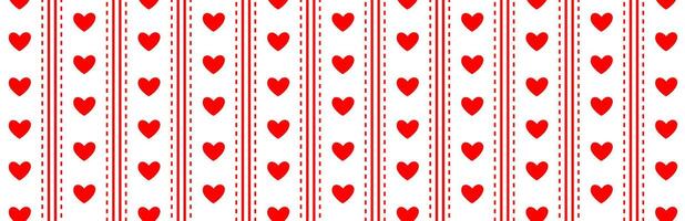 Valentine's day abstract geometric seamless pattern, a red and white pattern with hearts vector