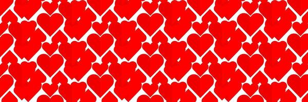 Valentine's day abstract geometric seamless pattern bauhaus. A red and white pattern with hearts vector