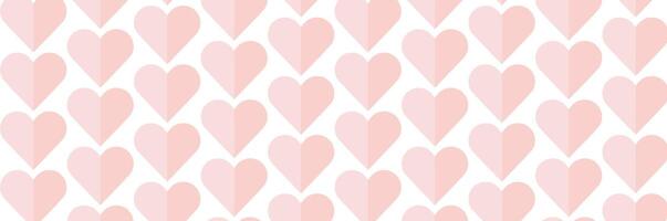 Valentine's day abstract geometric seamless pattern bauhaus. A pink and white background with hearts vector