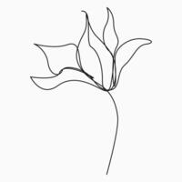 Floral leaf design element vector