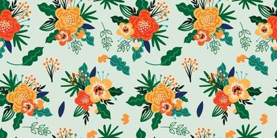 Versatile Floral Seamless Pattern for Paper, Fabric, Interiors and more vector