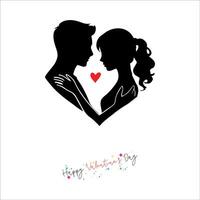 Romantic Graphics Silhouette of Valentine Day vector