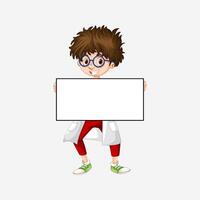 Child Scientist Illustration with Space for Text vector