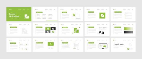 Brand Guidelines poster layout template. Brand identity presentation. Manual template design. vector