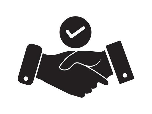 Commitment Icon, Partnership and handshake concept icon. as a concept of trust and support or the business partnership.