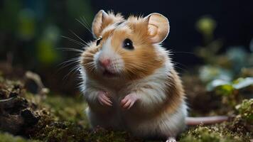 Adorable Hamster Posing in a Natural Setting photo
