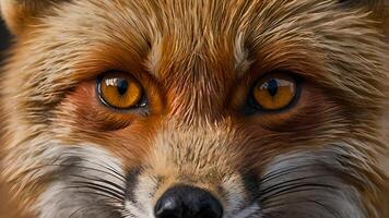 Intense Gaze of a Red Fox Close Up photo