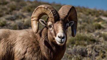 Majestic Bighorn Sheep in Mountain Landscape photo