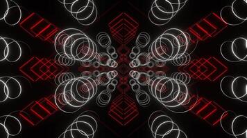 vermelho e branco abstrato néon forma movimentos fundo vj ciclo dentro 4k video