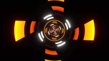 Orange and White Abstract Spiral Light in Tunnel Background VJ Loop in 4K video