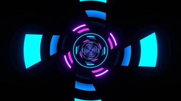 Purple and Blue Abstract Spiral Light in Tunnel Background VJ Loop in 4K video
