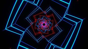 Red and Blue Colored Spiral Background VJ Loop in 4K video