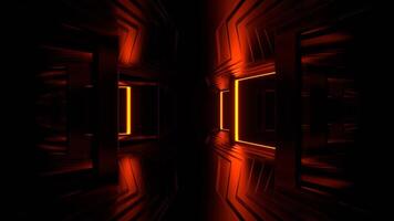 Orange and Purple Strobe Frame Mirrors Corridor Background VJ Loop in 4K video