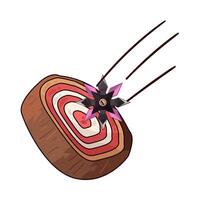 shuriken and dart board vector