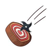 shuriken towards dart board vector