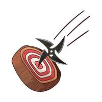 illustration of shuriken and dart board vector