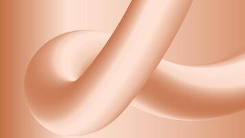 Copper Metallic Abstract Curve or Wave vector