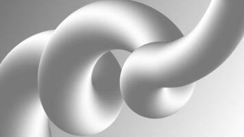 Abstract 3d background chrome metallic curved line. vector