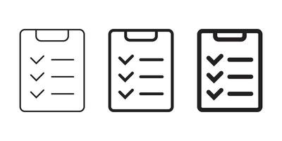 Clipboard icon. Checklist icon symbol for web site and app design. vector